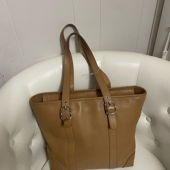 Coach Tan Leather Tote Bag - Picture 2 of 6